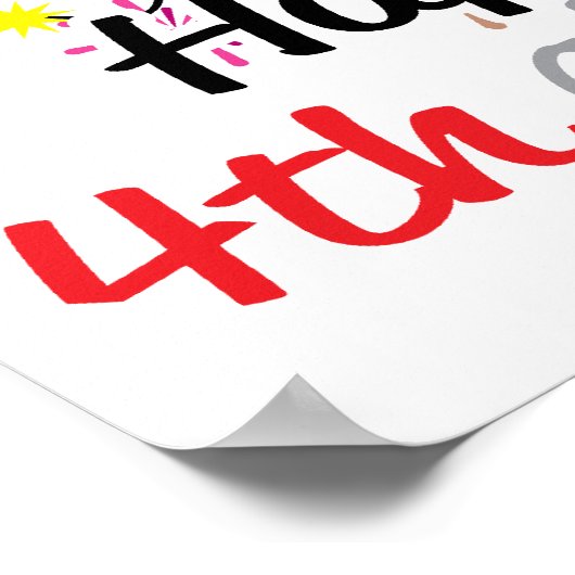 4. Juli Feuerwerk Poster (Ecke)