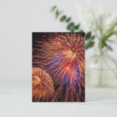 4. Juli Feuerwerk Postkarte (Stehend Vorderseite)