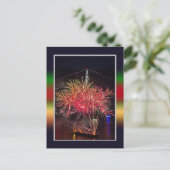 4. Juli Feuerwerk Postkarte (Stehend Vorderseite)