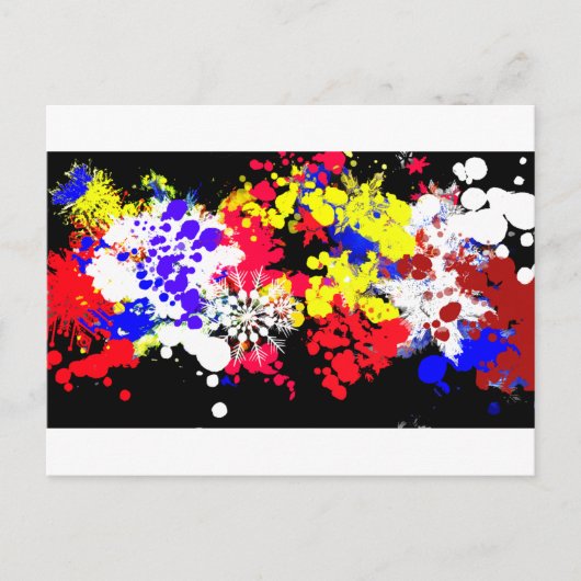 4. Juli Feuerwerk Spaß Postkarte (Vorderseite)