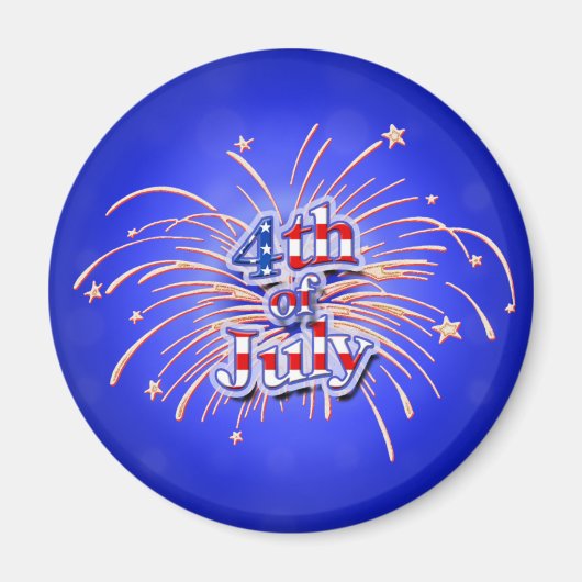 4. Juli Feuerwerk Stars Magnet (Vorne)