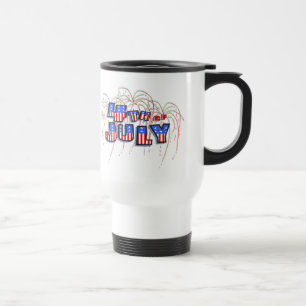 4. Juli Feuerwerk Travel Mug Reisebecher