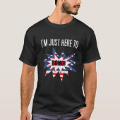 4. Juli Feuerwerk und Feuerwerk nur hier bis T-Shirt (Vorderseite)