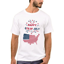 4. Juli Feuerwerk USA Rot Weiß Blau Flagge