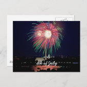 4. Juli Feuerwerk, Washington DC Postkarte (Vorne/Hinten)