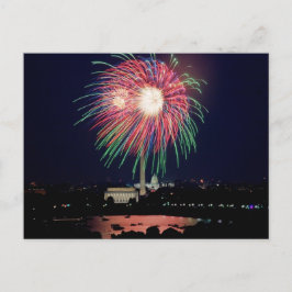 4. Juli Feuerwerk, Washington DC Postkarte