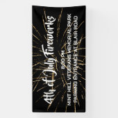 4. Juli Feuerwerk Werbebanner Banner (Vertikal)