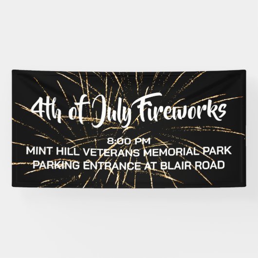 4. Juli Feuerwerk Werbebanner Banner (Horizontal)