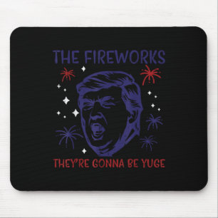 4. Juli Feuerwerk Yuge Lustiger Patriot Männer Fra Mousepad