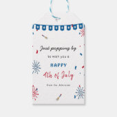 4. Juli Feuerwerke glücklich Vierte Unabhängigkeit Geschenkanhänger (Vorderseite)