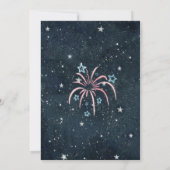 4. Juli Feuerwerke, Sterne & Streifen GRILLEN Part Einladung (Rückseite)