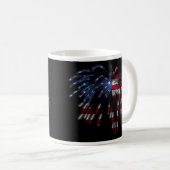 4. Juli Feuerwerke u. die amerikanische Flagge in Kaffeetasse (VorderseiteRechts)