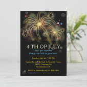 4. Juli Feuerwerkskörper-Party Einladungen (Stehend Vorderseite)