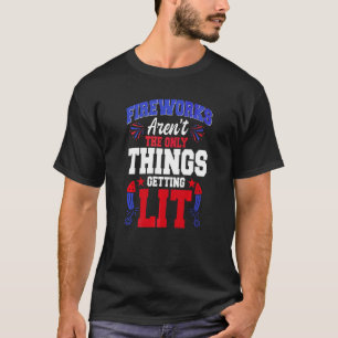4. Juli Feuerwerkstechniker American Flag Pyro T-Shirt