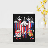 4. Juli Fighter Jet Flugzeug US Flagge Baseball Karte (Gelbe Blume)
