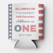 4. Juli Firecracker 1. Geburtstag Gastgeschenk Dosenkühler (Vorderseite)