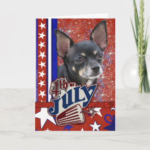 4. Juli Firecracker - Chihuahua Karte