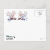 4. Juli Firecracker - Corgi Postkarte (Rückseite)