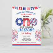 4. Juli, Firecracker Einladung (Stehend Vorderseite)