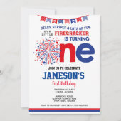 4. Juli, Firecracker Einladung (Vorderseite)