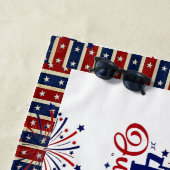 4. Juli Firecracker Patriotic Vibes Star Streifen Strandtuch (Beispiel)