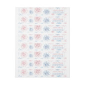 4. Juli Firecracker Red White Blue Rücksendeadress (Bogen)