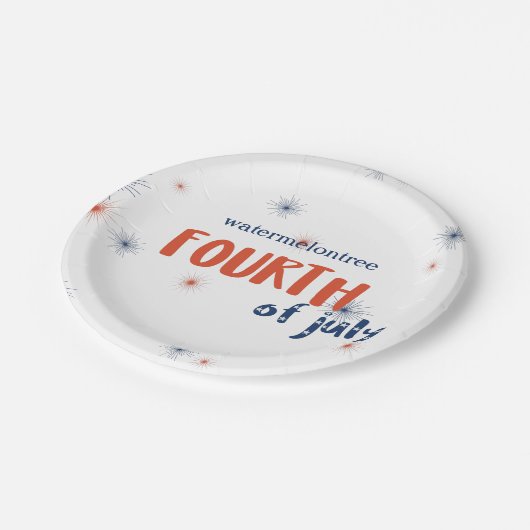 4. Juli Firework Party Paper Teller (Schrägansicht)