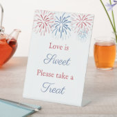 4. Juli Fireworks Brautparty Gevor Table Sockelschild (In Situ)