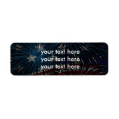 4. Juli Fireworks Burst Address Labels (Vorne)