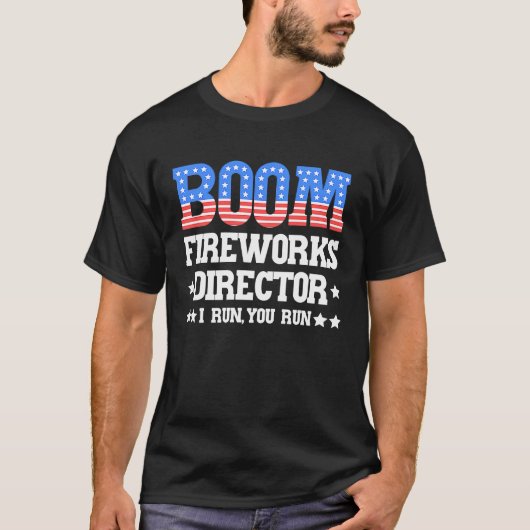 4. Juli Fireworks Director Boom Squad Pyro Hus T-Shirt (Vorderseite)