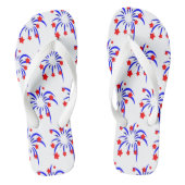 4. Juli Fireworks Flip Flops Badesandalen (Fußbett)