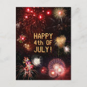 4. Juli Fireworks Postcard Postkarte (Vorderseite)
