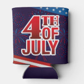 4. Juli Fireworks Red White Blue Dosenkühler (Rückseite)