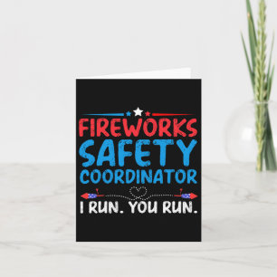 4. Juli Fireworks Safety Coordinator Ich leite Sie Karte