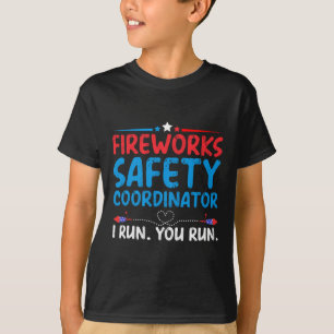 4. Juli Fireworks Safety Coordinator Ich leite Sie T-Shirt