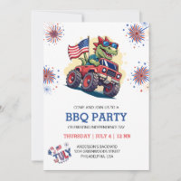 4. Juli Fireworks T-Rex America Flag GRILLEN Party