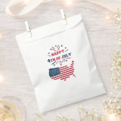 4. Juli Fireworks USA Red White Blue Flag Geschenktütchen (Ausgeschnitten)