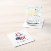 4. Juli Fireworks USA Red White Blue Flag Rechteckiger Pappuntersetzer (Vor Ort)