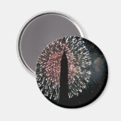 4. Juli Fireworks Washington Monument Magnet (Vorderseite/Rückseite)
