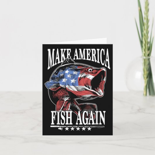 4. Juli Fischen - Amerika wieder fischen Karte (Vorderseite)