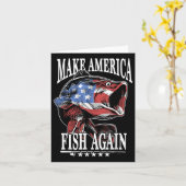 4. Juli Fischen - Amerika wieder fischen Karte (Gelbe Blume)