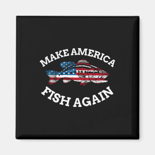 4. Juli Fischen US-Flagge zu Fliegen Amerika Magnet
