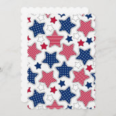 4. Juli Flachgrüßkarte Einladung (Vorne/Hinten)