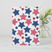 4. Juli Flachgrüßkarte Einladung (Stehend Vorderseite)