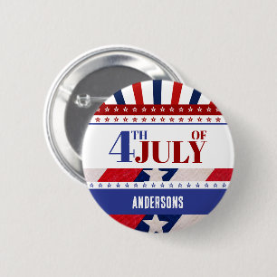 4. Juli Flag Amerika Stars Streifen Custom Button