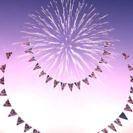 4. Juli Flag Custom bunting Banner Triangle