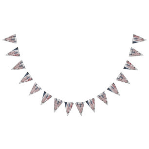 4. Juli Flag Custom bunting Banner Triangle