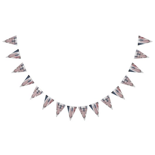 4. Juli Flag Custom bunting Banner Triangle (Alle)