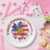 4. Juli Flag Daisy Pappteller (Party)