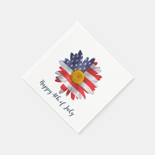 4. Juli Flag Daisy Serviette (Ecke)